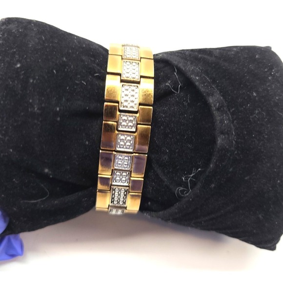 Bulova‎ Crystal Women Classic Gold Silver 35mm Stainless Steel Watch C4691673 main image 9
